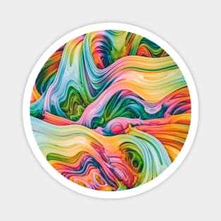 turne IV. Colorful Psychedelic Abstract Art Magnet